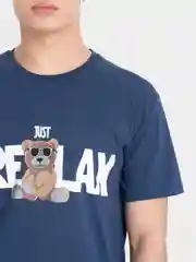 Лазурный футболка мужская с принтом