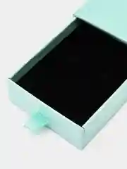 Бирюзовый подарочная коробка для украшений, шкатулка для комплекта серьги, кольцо, цепочка