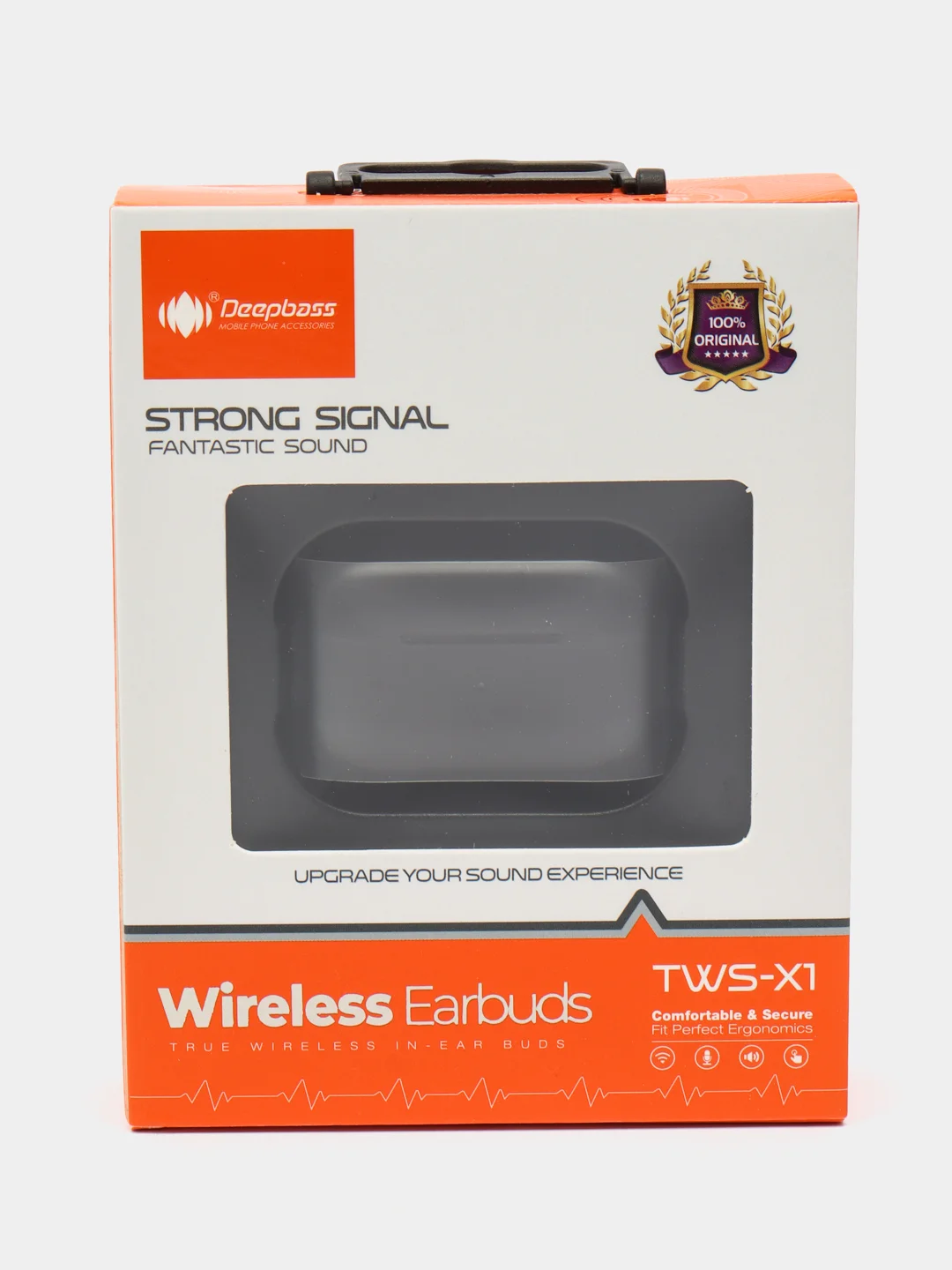 Черный наушники беспроводные DeepBass TWS-X1
