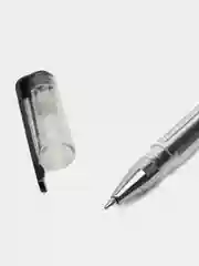 Ручка гелевая 0,5 мм, стержень чёрный, корпус прозрачный