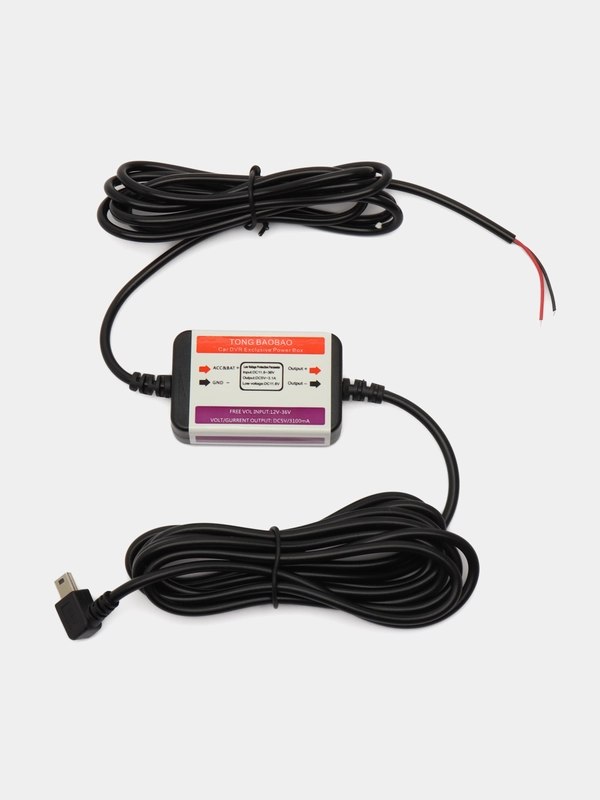 Кабель питания MINI USB для скрытой установки видеорегистратора 12/24v 2А 3 метра