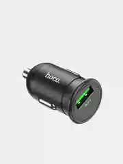 Черный автомобильное зарядное устройство Hoco Z43, 1 x USB, 18W, черный