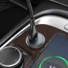 Черный автомобильное зарядное устройство Hoco Z43, 1 x USB, 18W, черный
