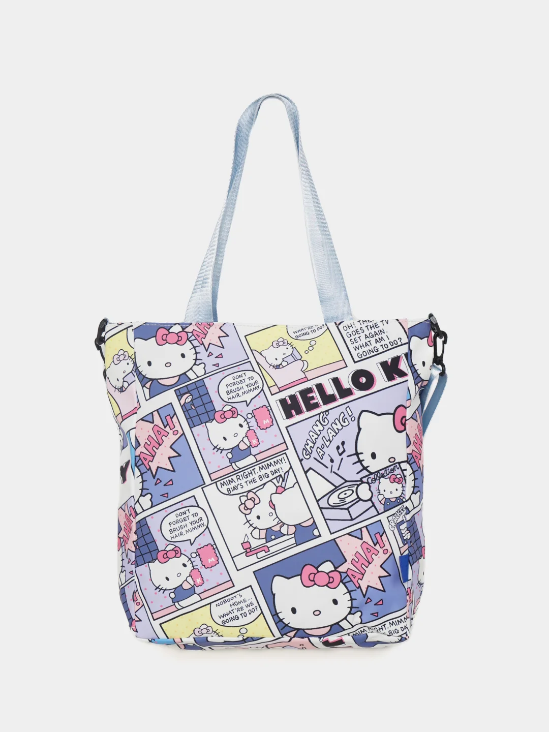 Аметистовый сумка шоппер HELLO MUMU с принтом "Hello Kitty" Хеллоу Китти