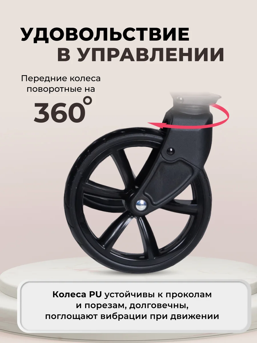 Коляска для новорожденных трансформер 2 в 1 Aimile Original New Gold, черный