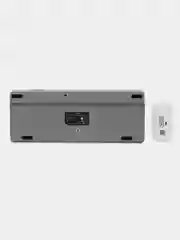 Белый беспроводная перезаряжаемая  клавиатура и мышь Bluetooth+адаптер