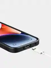 Угольный прозрачный чехол для Apple IPhone 15 Pro / 15 Pro Max с силиконовым кантом Crystal Case