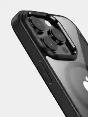 Угольный прозрачный чехол для Apple IPhone 15 Pro / 15 Pro Max с силиконовым кантом Crystal Case