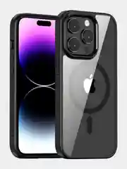 Угольный прозрачный чехол для Apple IPhone 15 Pro / 15 Pro Max с силиконовым кантом Crystal Case