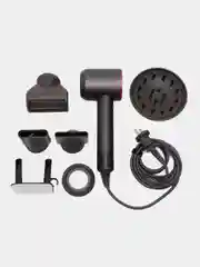 Розовый профессиональный фен для сушки и укладки волос Leafless Hair Dryer