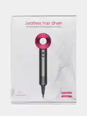 Розовый профессиональный фен для сушки и укладки волос Leafless Hair Dryer
