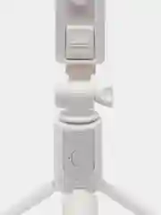 Белый монопод и штатив для селфи с Bluetooth пультом и LED-подсветкой / Селфи палка с триподом