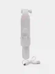 Белый монопод и штатив для селфи с Bluetooth пультом и LED-подсветкой / Селфи палка с триподом