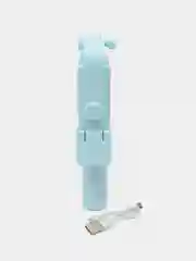 Голубой монопод и штатив для селфи с Bluetooth пультом и LED-подсветкой / Селфи палка с триподом