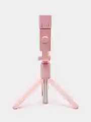 Голубой монопод и штатив для селфи с Bluetooth пультом и LED-подсветкой / Селфи палка с триподом