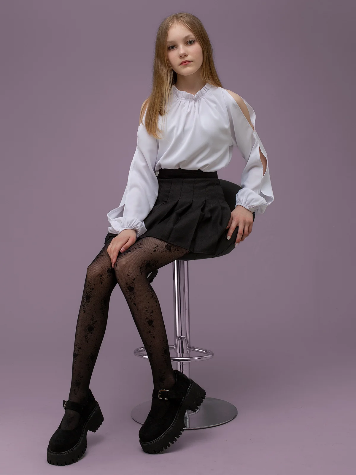 Черный детские колготки Giulia BELLA 03
