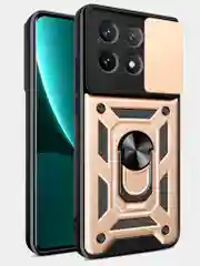 Золотой чехол противоударный armors для Xiaomi Poco X6 Pro 5G / Поко Х6 Про 5G с защитой камеры
