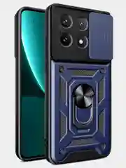 Темно-синий чехол противоударный armors для Xiaomi Poco X6 Pro 5G / Поко Х6 Про 5G с защитой камеры