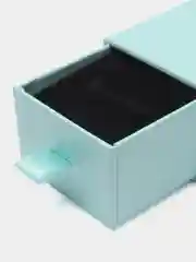 Бирюзовый подарочная коробка для кольца, сережек, выдвижная, футляр для обручального кольца