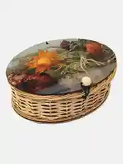 Шкатулка овальная №1 с принтом на крышке