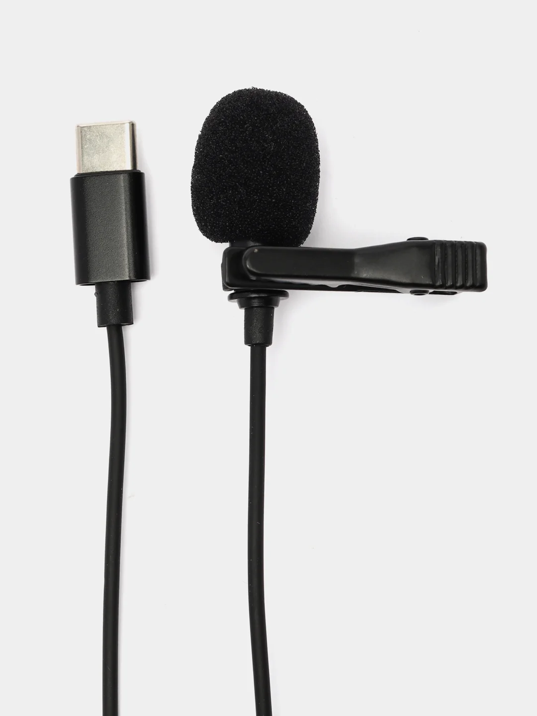 Черный микрофон проводной, мини микрофон петличка, Type-C, Lightning iPhone
