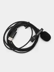 Черный микрофон проводной, мини микрофон петличка, Type-C, Lightning iPhone