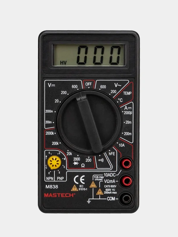 Портативный мультиметр MASTECH M838, прозвонка, измерение температуры