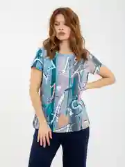 Разноцветный футболка женская,легкая,размеры с 46 по 58, LILIANS