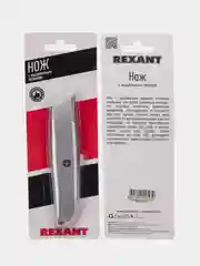 Нож REXANT с трапециевидным выдвижным лезвием