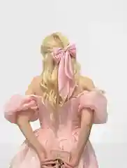 Розовый бант для волос, на заколке, атласный, бант школьный