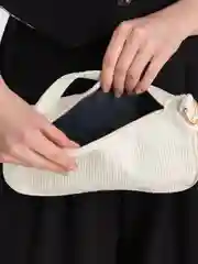 Белый женская сумка багет маленькая с цепью, черный и белый цвет