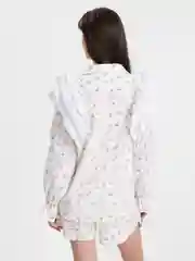 Слоновая кость костюм муслиновый женский, с шортами и рубашкой Izy Wear