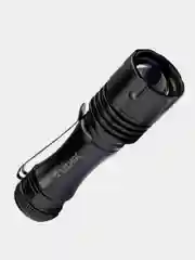 Черный фонарь ручной КОСМОС KOS113Lit, линза, зум, Li-ion 1000mAh