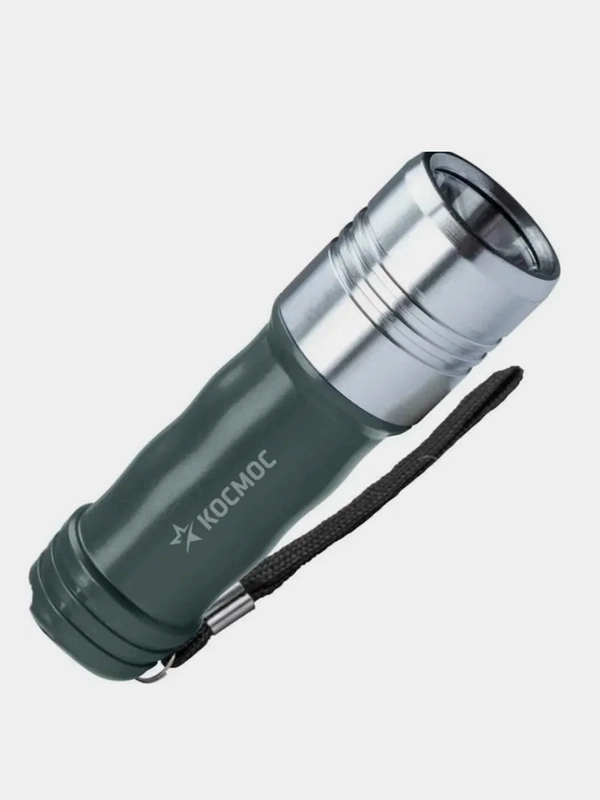 Фонарь ручной КОСМОС KOS110B, 3ВтLED, корпус из алюминия, с ремешком