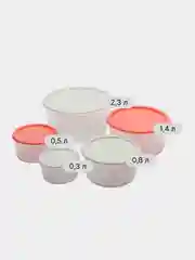 Разноцветный набор круглых контейнеров Martika, 5 штук
