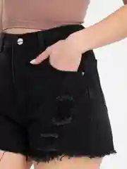 Черный шорты джинсовые, женские шортики с завышенной талией, S-XXXL