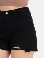 Черный шорты джинсовые