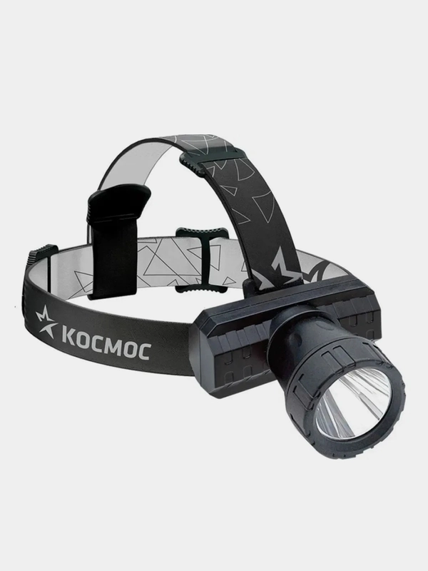 Фонарь КОСМОС KocAcHead3W, 3Вт ХРЕ, Li-Ion 1000mAh, зарядка от micro USB