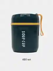 Темно-синий термокружка 480ml, нержавеющая сталь, ланч бокс для еды