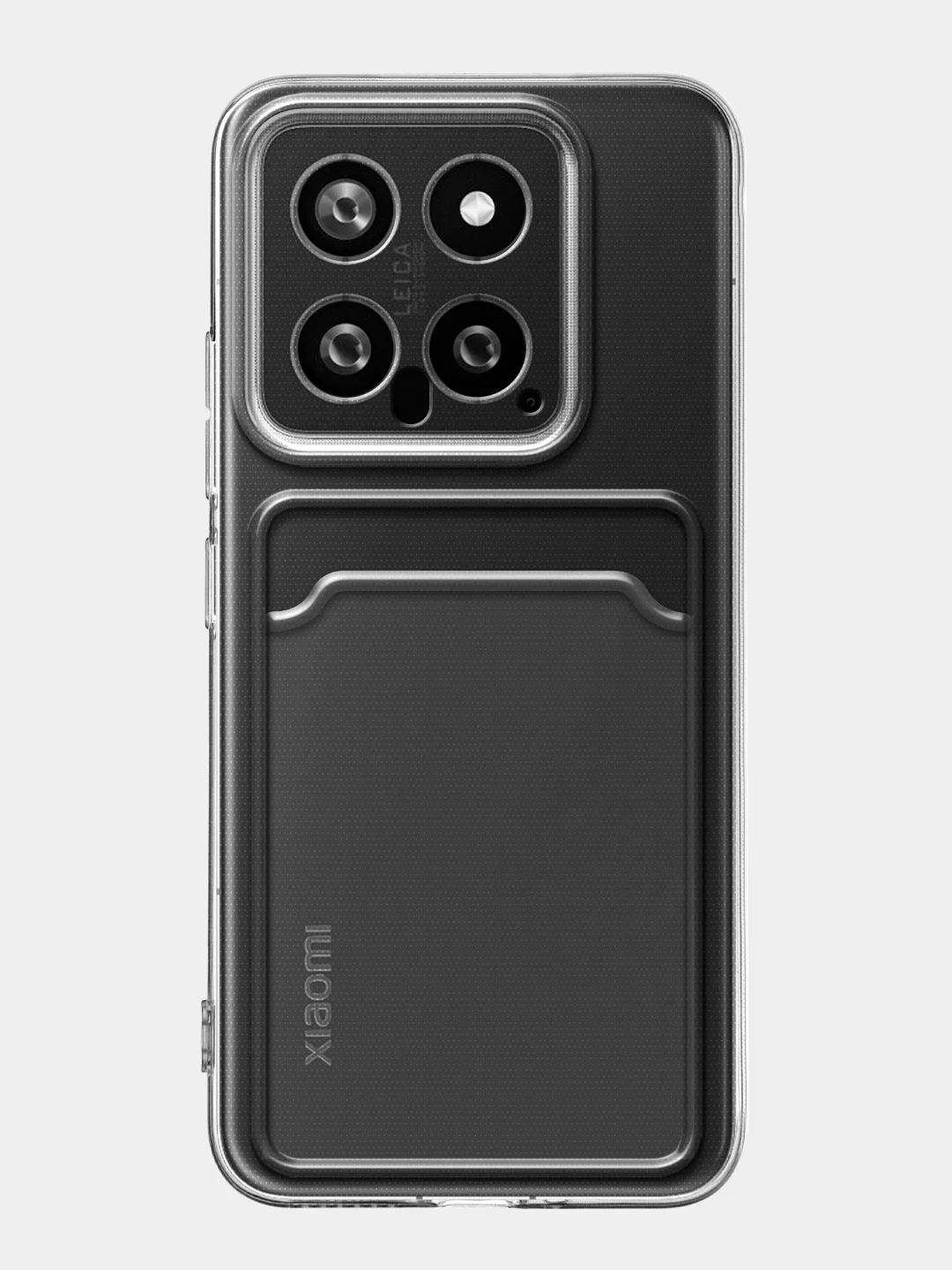 Молочный чехол для Xiaomi 14, Xiaomi 14 Pro, матовый / прозрачный, Broscorp силиконовый, с защитой камер