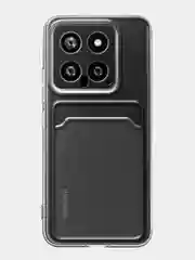 Молочный чехол для Xiaomi 14, Xiaomi 14 Pro, матовый / прозрачный, Broscorp силиконовый, с защитой камер