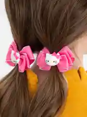 Бантики детские, на резинке для волос, маленькие, Hello Kitty, 2 штуки