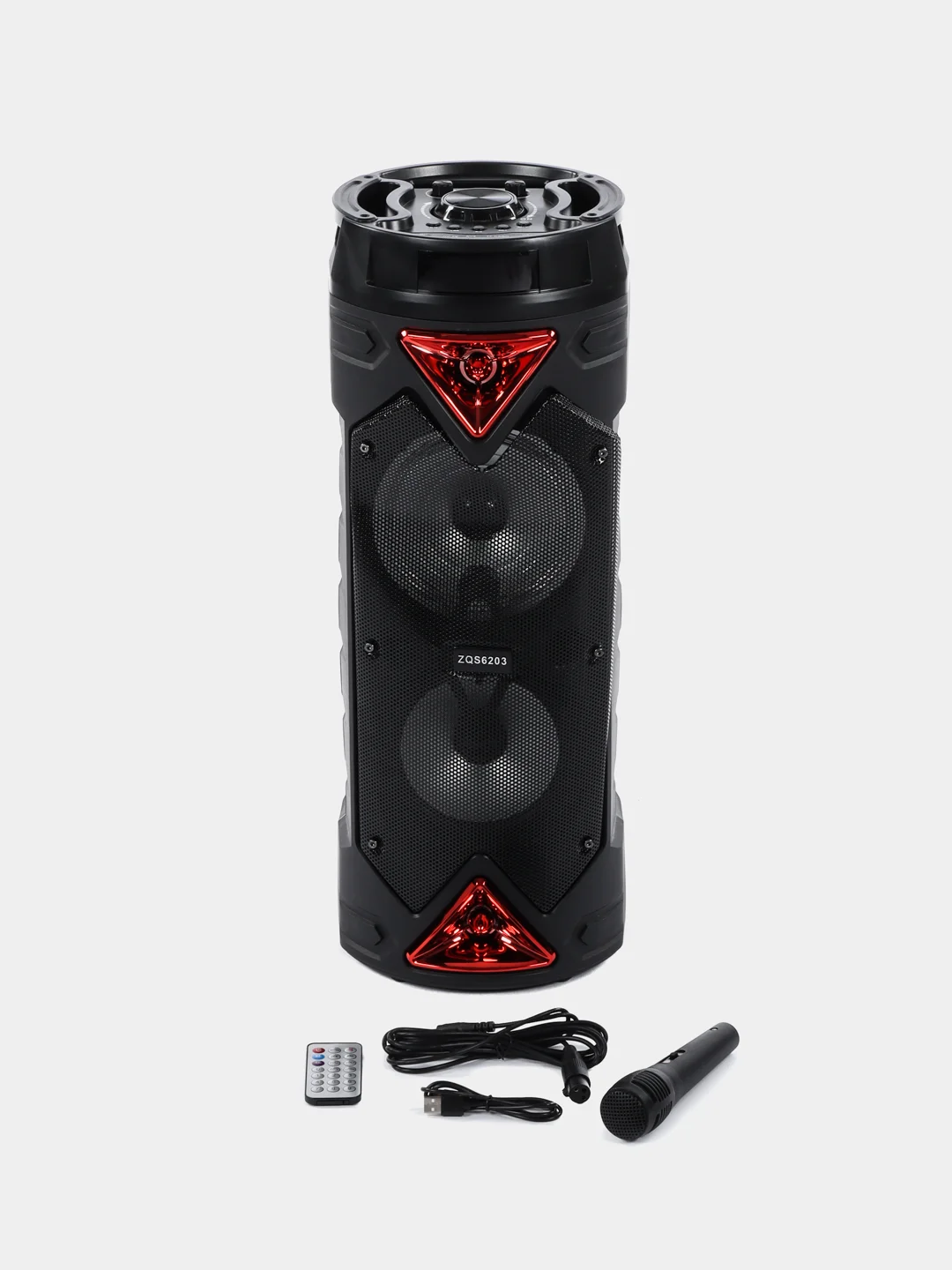 Красный портативная колонка Bluetooth с караоке и микрофоном #1764555