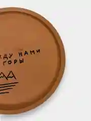 Оранжевый круглые подносы для свечей и украшений, декор из гипса
