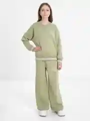 Хаки костюм с брюками палаццо, для девочки, утепленный, Турция