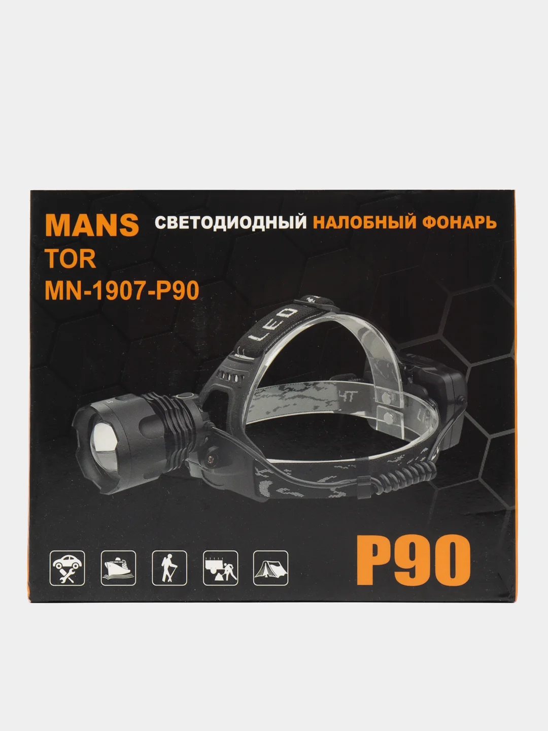 Налобный светодиодный фонарь MN-1917-P90