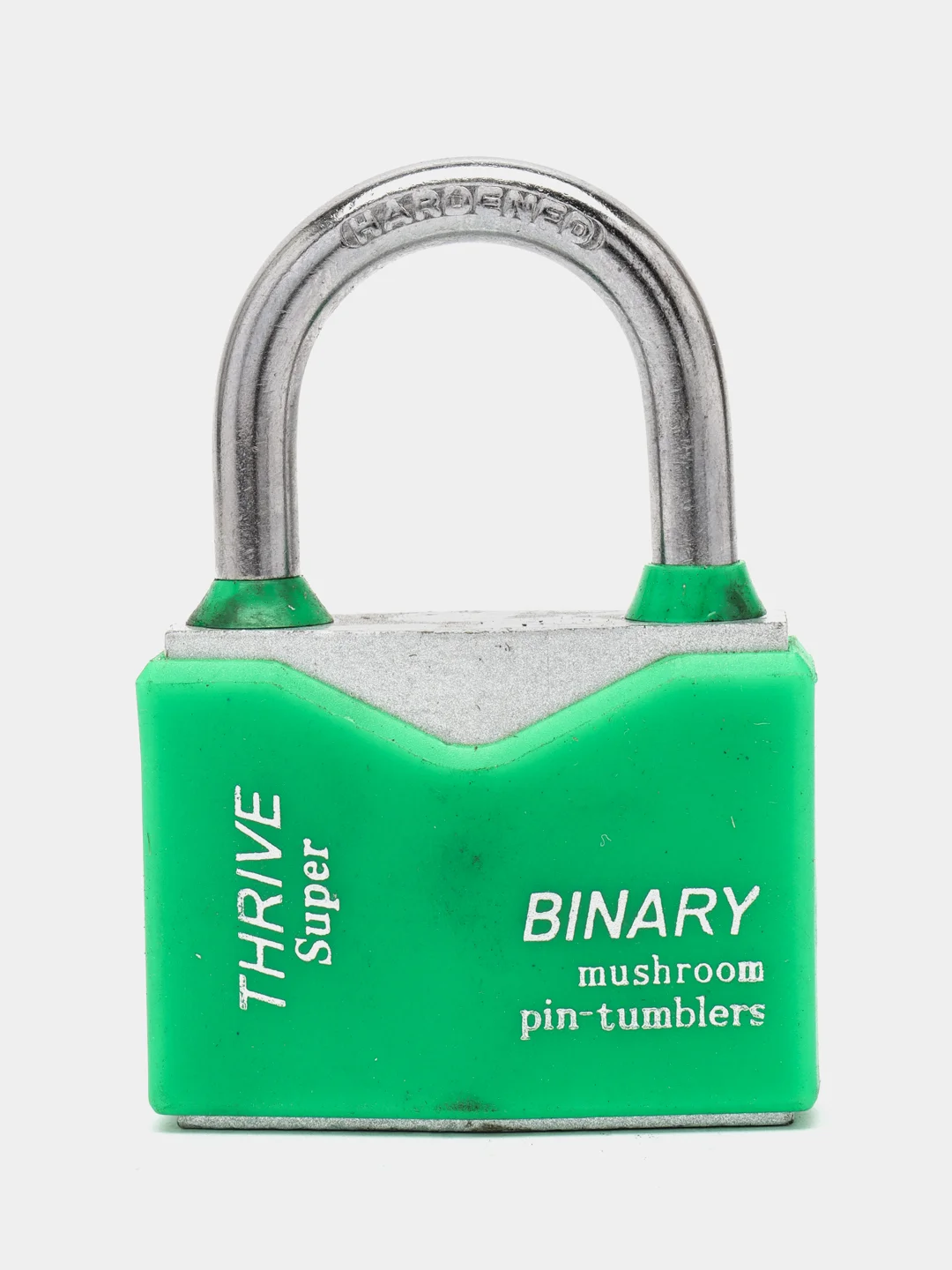 Зеленый замок навесной влагозащищенный с защитой от отмычек Binary, 40 - 70 мм