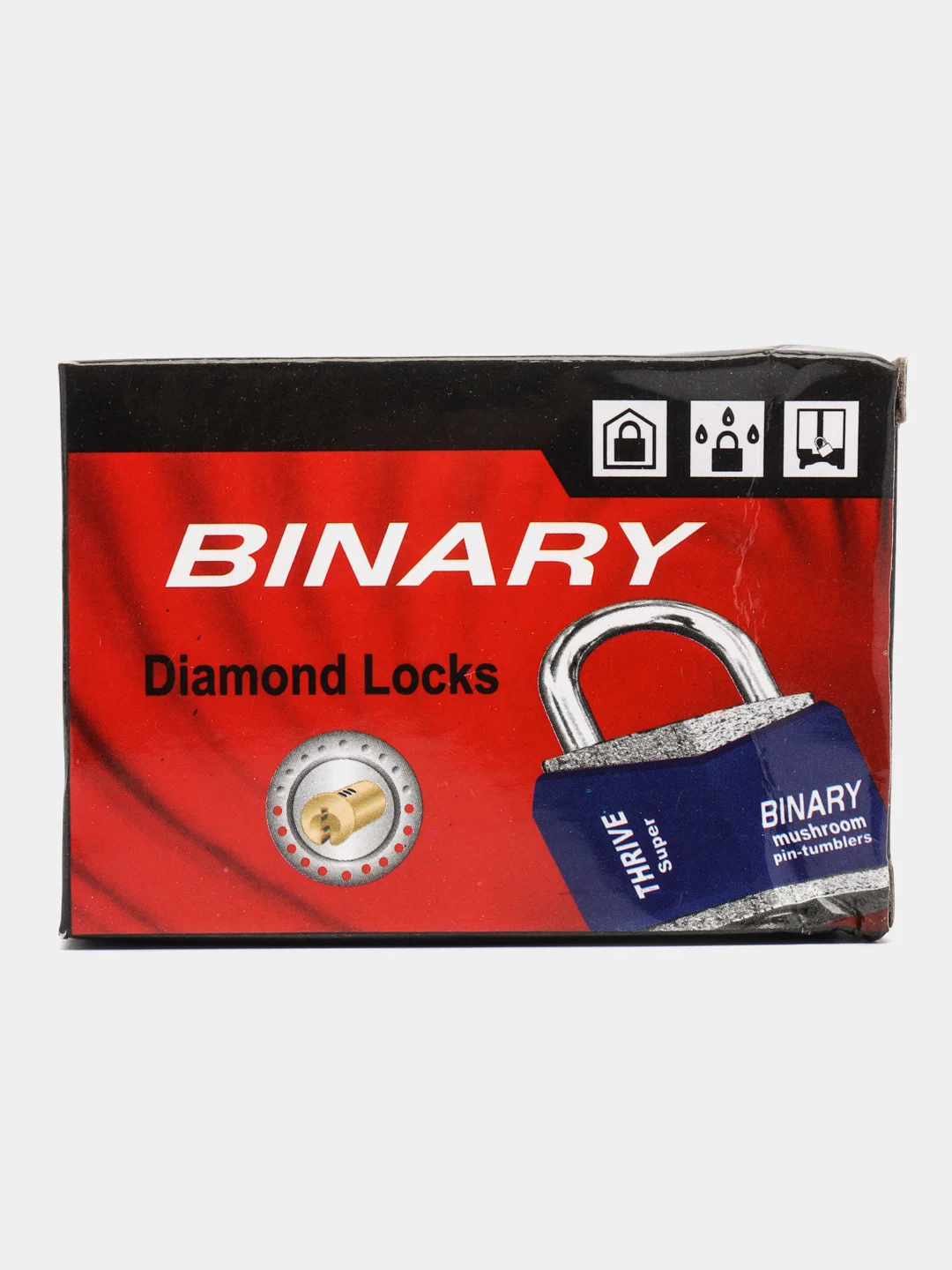 Зеленый замок навесной влагозащищенный с защитой от отмычек Binary, 40 - 70 мм