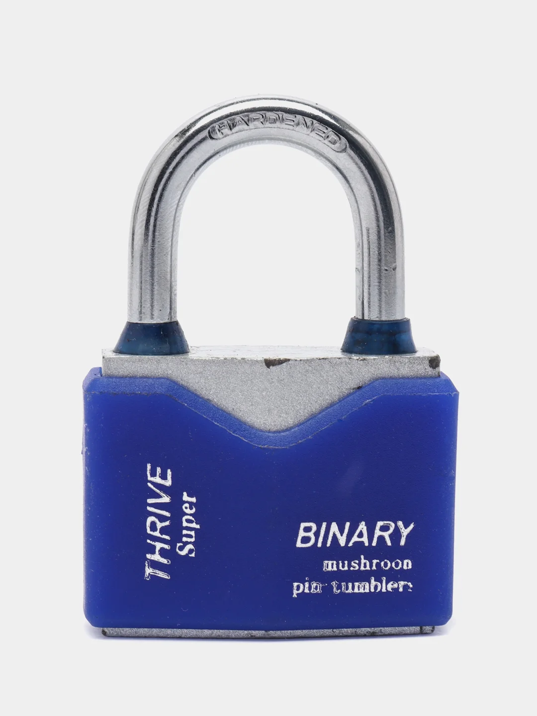 Синий замок навесной влагозащищенный с защитой от отмычек Binary, 40 - 70 мм