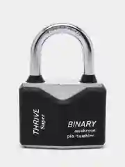 Черный замок навесной влагозащищенный с защитой от отмычек Binary, 40 - 70 мм
